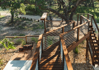 treehouse stairs leading to ground at hawkins hope